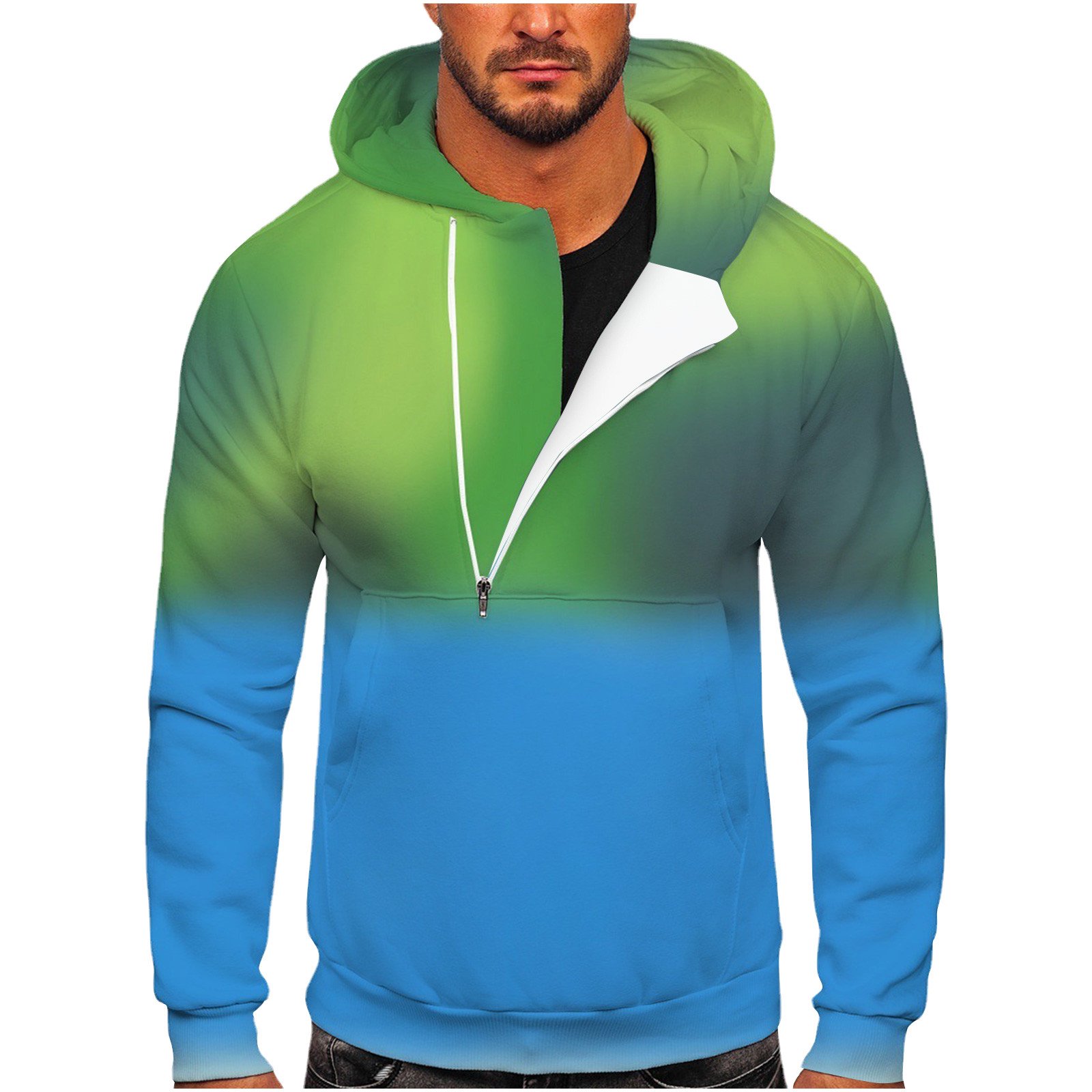 HTNBO Men's Casual Fall Winter Hoodies Long Sleeve Halloween Graphic Hooded  Sweatshirts 2022 New Arrivals Blue - Walmart.com