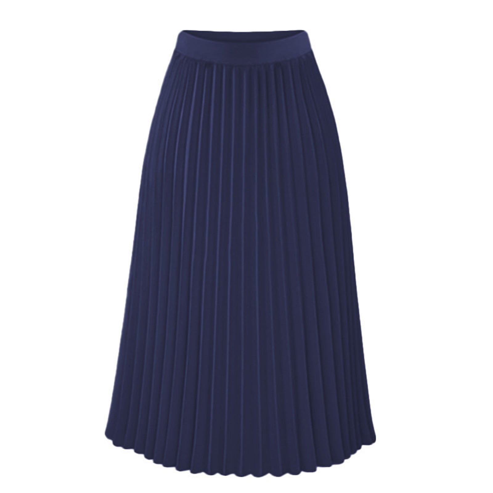 Fashion High Waist Maxi Pleated Skirt main image 1