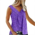 thumbnail image 1 of HTNBO Plus Size Tank Tops for Women - Casual Summer Trendy V Neck Ditsy Floral Flowy Sleeveless Tops, 1 of 5