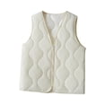 thumbnail image 1 of HTNBO Quilted Vest for Women Zip Up V Neck Sleeveless Puffer Jackets Versatile Warm Winter Waistcoat Outerwear, 1 of 5