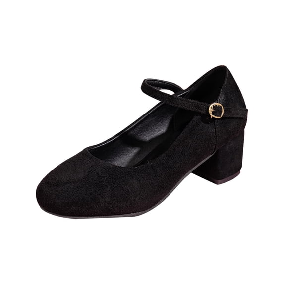 HTNBO Shoes for Women Dance Shoes,Stylish Ankle Round Toe Strap Heels for Ballroom Dress Shoes