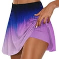 thumbnail image 1 of HTNBO Skorts Skirts for Women Summer Athletic Stretchy Elastic Waist Gradient Tennis Golf Yoga Short, 1 of 5