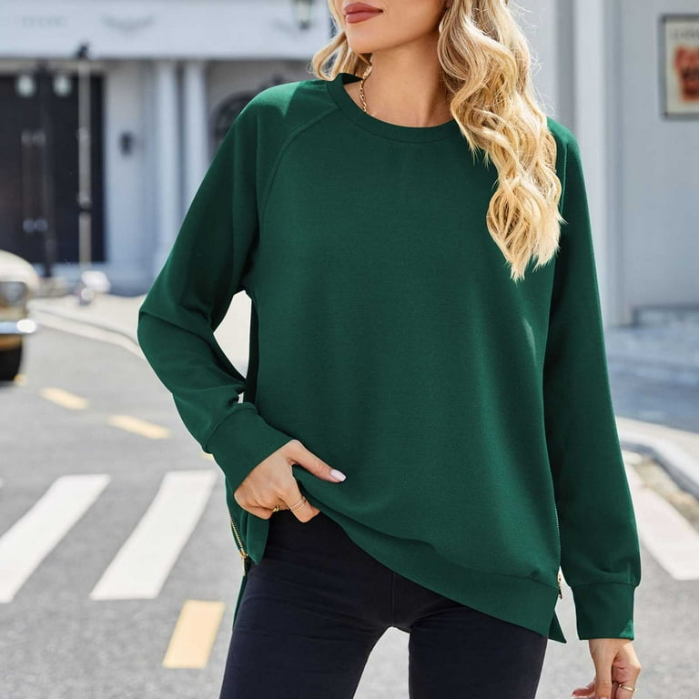 Khaki green sweatshirt womens sales