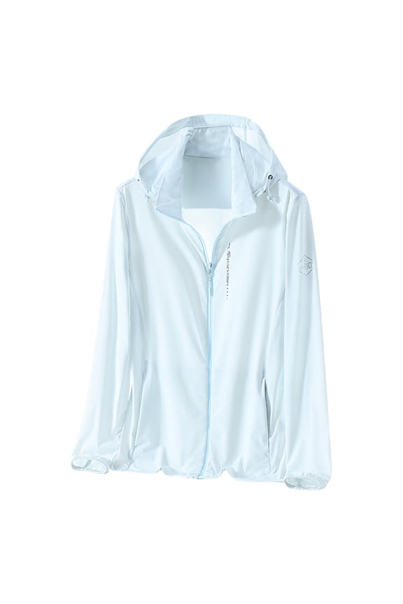 UPF 50+ Sun Protection Jacket for Women Lightweight Solid Color Full Zip Slim Fit Summer Beach Coats