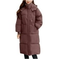 thumbnail image 1 of HTNBO Winter Coats For Women Long Down Puffer Parka Jacket Winter Down Hooded Long Quilted Puffer Ladies Outerwear, 1 of 5