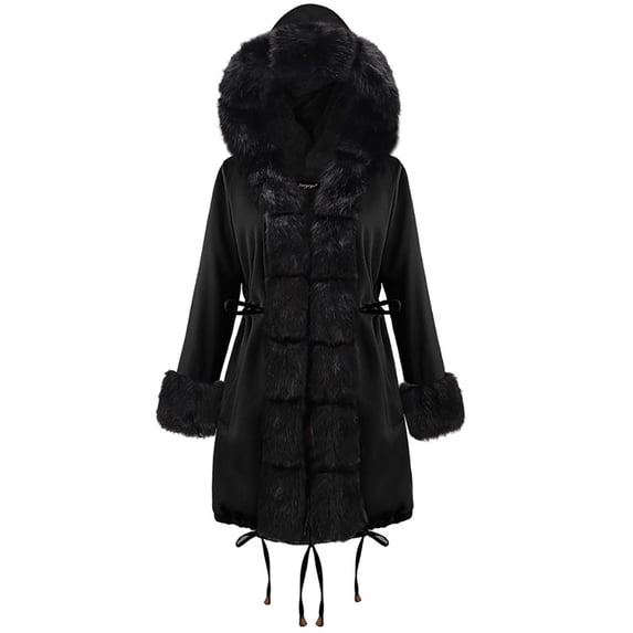 HTNBO Winter Coats for Women Puffer Jacket Lady Warm Thicken Long Parka Fall Spring Overcoat
