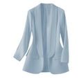 thumbnail image 1 of HTNBO Women Business Casual Blazer Jacket Shawl Collar Long Sleeve Blazers Coat Slim Fit Work Office Outerwear Suit Jacket, 1 of 5