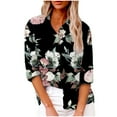 thumbnail image 1 of HTNBO Women Button Down Shirts Lapel Floral Printed Long Sleeve Blouse Boho Dressy Casual Fall Tops 2023 Fashion, 1 of 8