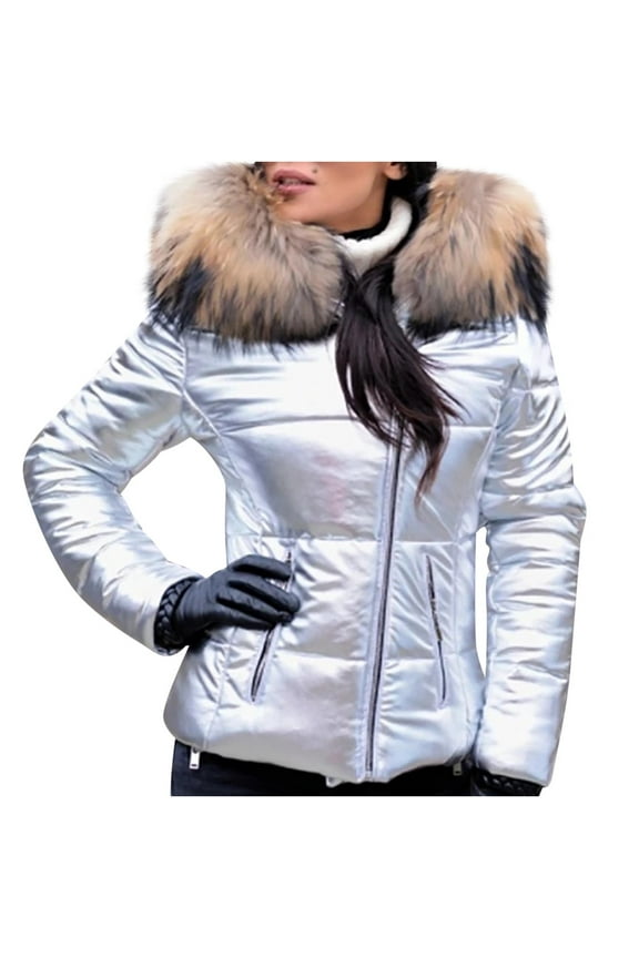 Women Winter Warm Down Jacket Thick Slim Coat Down Outdoor Hood Parka Short Slim Jacket