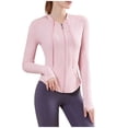 thumbnail image 1 of HTNBO Women Zip Up Athletic Jackets Long Sleeve Hoodies Gym Hiking Workout Yoga Running Clothes UPF 50+ Sun Protection, 1 of 8