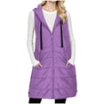 thumbnail image 1 of HTNBO Women's Long Puffer Vest, Hooded Quilted Sleeveless Jacket for Winter and Cold Weather, 1 of 7