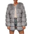 thumbnail image 1 of HTNBO Women's Luxury Fluffy Faux Fur Winter Coats, Open Front Long Shaggy Furry Jackets Long Sleeve Fuzzy Warm Outerwear, 1 of 8