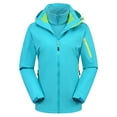 thumbnail image 1 of HTNBO Women's Outdoor 3-in-1 Waterproof Ski Jacket Lightweight Softshell Fleece Lined Insulated Ladies Winter Coat Hooded, 1 of 4