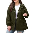 thumbnail image 1 of HTNBO Women's Rain Jacket Plus Size Lightweight Raincoat with Hood Waterproof Outdoor Windbreaker, 1 of 7