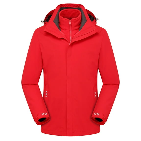 HTNBO Women's Ski Jacket 3 in 1 Hooded Waterproof Windproof Winter Jacket Fleece Jacket Raincoat Snowboard Mountain Coat