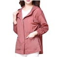 thumbnail image 1 of HTNBO Women's UPF 50+ Sun Protection UV Jackets Windbreaker Packable Outdoor Running Lightweight Cycling Jacket, 1 of 3