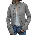 thumbnail image 1 of HTNBO Women's Vintage Open Front Slim Fit Button Dress Suit Blazer Jacket Casual Pocket Long Sleeve Jackets Coats, 1 of 5