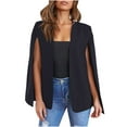 thumbnail image 1 of HTNBO Womens Cape Blazer - Split Sleeve Open Front Casual Jacket Coat Workwear Elegant Formal Cape Coat, 1 of 6