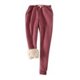 thumbnail image 1 of HTNBO Womens Cashmere Leggings Pant Warm Winter Fleece Legging Casual Deals under $15, 1 of 3