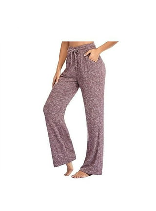 Womens Comfy Lounge Pants Stretch Modal Pajama Bottoms Wide Leg