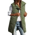thumbnail image 1 of HTNBO Womens Fall Reversible Vests Sleeveless Fleece Jacket Zip Up Hoodie Pockets Long Warm Winter Coat Outerwear, 1 of 8