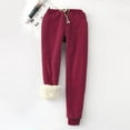 thumbnail image 1 of HTNBO Womens Fleece Sweatpants Plus Size Winter Drawstring Elastic Waist Sherpa Lined Jogger Pants Cold Weather, 1 of 3