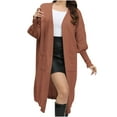 thumbnail image 1 of HTNBO Womens Sweaters Casual Long Lantern Sleeve Sweater Cardigan Open Front Long Buttonless Sweaters Coats, 1 of 5