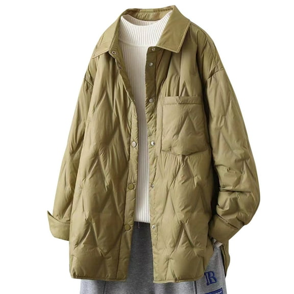 HTNBO Womens Winter Coats Lightweight Puffer Jackets Thicken Oversized Quilted Jackets Casual Outwear Down Coats