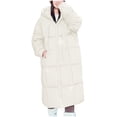 thumbnail image 1 of HTNBO Womens Winter Down Coat Warm Quilted Puffer Jackets Maxi Long Thicken Parka Hooded Anorak Loose Fit Overcoat Outwear, 1 of 7