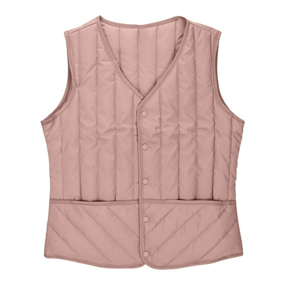 HTNBO Womens Winter Warm Down Vest White Duck Down Lightweight Solid Puffer Coats Waistcoat Short Women Down Jackets