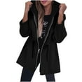 thumbnail image 1 of HTNBO Womens Zip Up Hoodies Open Front Drawstring Waist Jacket Coats Lightweight Long Sleeve Cardigans Workout Windbreaker, 1 of 7