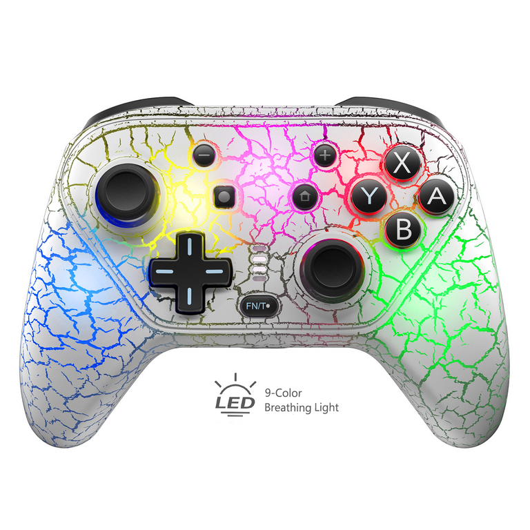 Switch Pro Controller for Nintendo Switch Controller/Switch Lite/OLED,  DinoFire Wireless Switch Controllers with RGB Light, Programmable, TURBO 