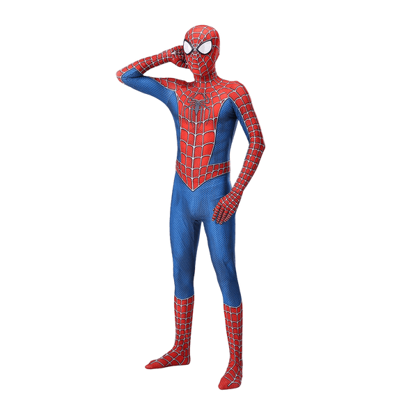 HTQWLP Halloween Superhero Costumes, Pop Style Role Playing Fancy Dress Costumes, Halloween Stage Performance Cosplay Outfit-Jumpsuit with Mask, Boys Birthday Party Dress up Costumes, Red/110