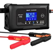 HTRC 25-Amp Smart Battery Charger,Lithium,LiFePO4,Lead-Acid AGM/Gel/SLA.. Car Battery Charger,Trickle Charger, Maintainer/deep Cycle Charger,12V/25A and 24V/13A,for Motorcy,Boat,Lawn Mower,Golf cart..