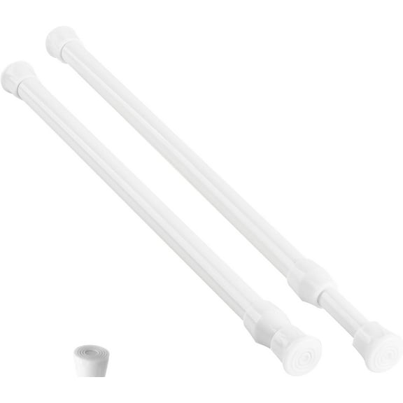 GEEHSA-2 Pack White Tension Rod 16 To 26 Inch Spring Tension Rod ...