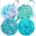 thumbnail image 1 of HTSQYL Bath Loofah Shower Sponge Body Back Scrubber Soft Mesh Shower Puffs Exfoliating Loofa for Women & Men Bath Accessories Cleaning Tool (Pack of 4, Extra Large), 1 of 7