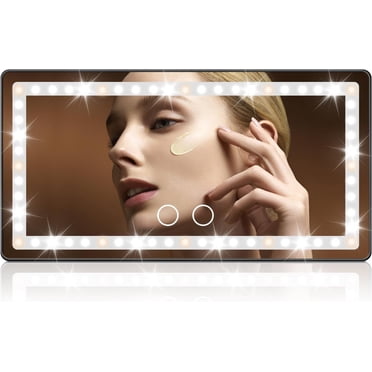 LED Car Sun Visor Vanity Mirror - Rechargeable Makeup Mirror With Dimmable Lights