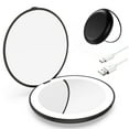 thumbnail image 1 of HTSQYL Compact Mirror with Light, 1X/10X Magnification LED Pocket Mirror with USB Data Cable,3.5" Mini Mirror for Purse, Pocket,Travel and Present (Black), 1 of 6