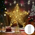thumbnail image 1 of HTSQYL Gold Glitter Christmas Star Tree Topper Metal Hallow Tree Star Lighted for Christmas Tree Decorations Home Holiday Xmas Party Indoor Decor, 1 of 7