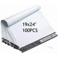 thumbnail image 1 of HTSQYL Poly Mailers 19x24 100 Pcs Large Shipping Bags for Clothing Mailing Bags with Strong Self-sealing Adhesive Waterproof and Tear-Proof Postal Bags in White, 1 of 8