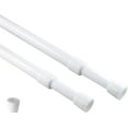 thumbnail image 1 of HTSQYL Tension Rods 28 to 48 Inches 2 Pack,Tension Curtain Rod,Spring Tension Rods,Adjustable Extension Spring Rods Closet Rod for Windows,Kitchen, Bathroom,Cupboard,Wardrobe(White), 1 of 10