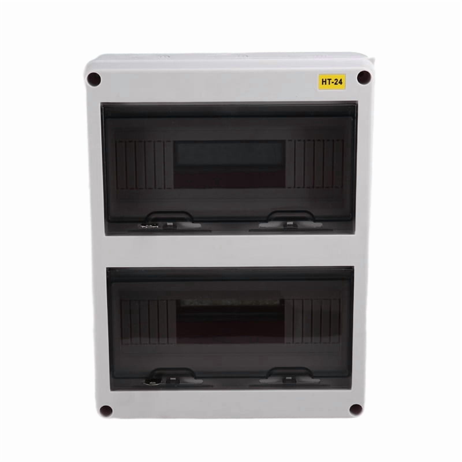 HTSeries Junction Box 24WAY IP65Waterproof Distribution Box Outdoor ABS Electrical with Lock Piece for Circuit Breaker,A,1 x IP65 Mcb Breaker Box