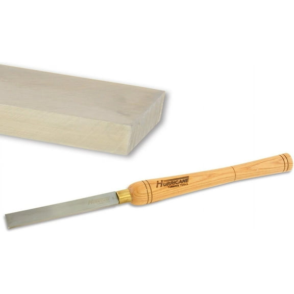 HTT-107, High Speed Steel, 3/4" Square Nose Scraper for Woodturning