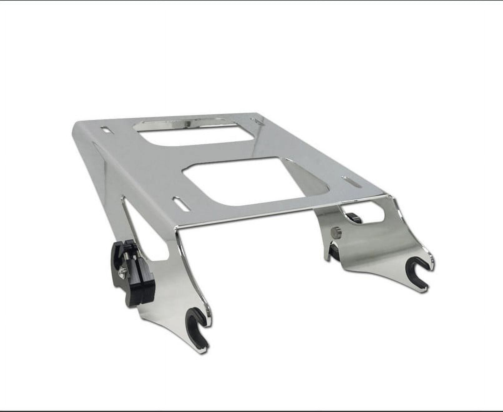 HTT Chrome Detachable 2 Two Up Tour Pak Pack Mounting Luggage Rack For Harley Touring Road King Street Glide Road Glide 2014-2016