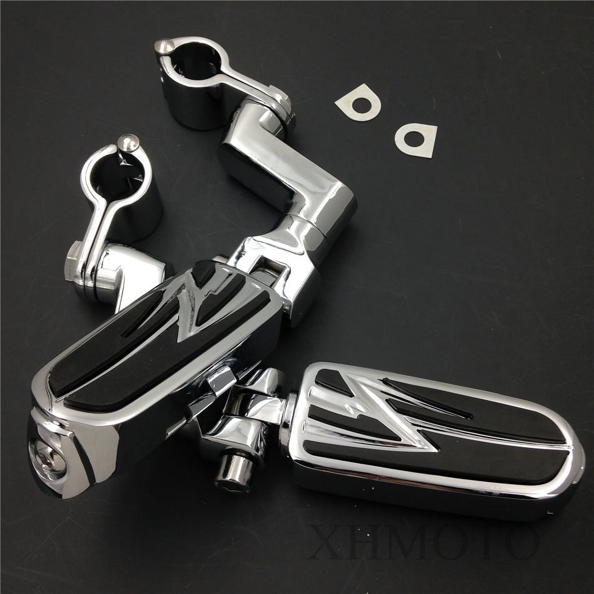 HTTMOTOR 1" Highway Radical Flame Foot Pegs Clamps For Harley Sportster 883 1340 XL1200
