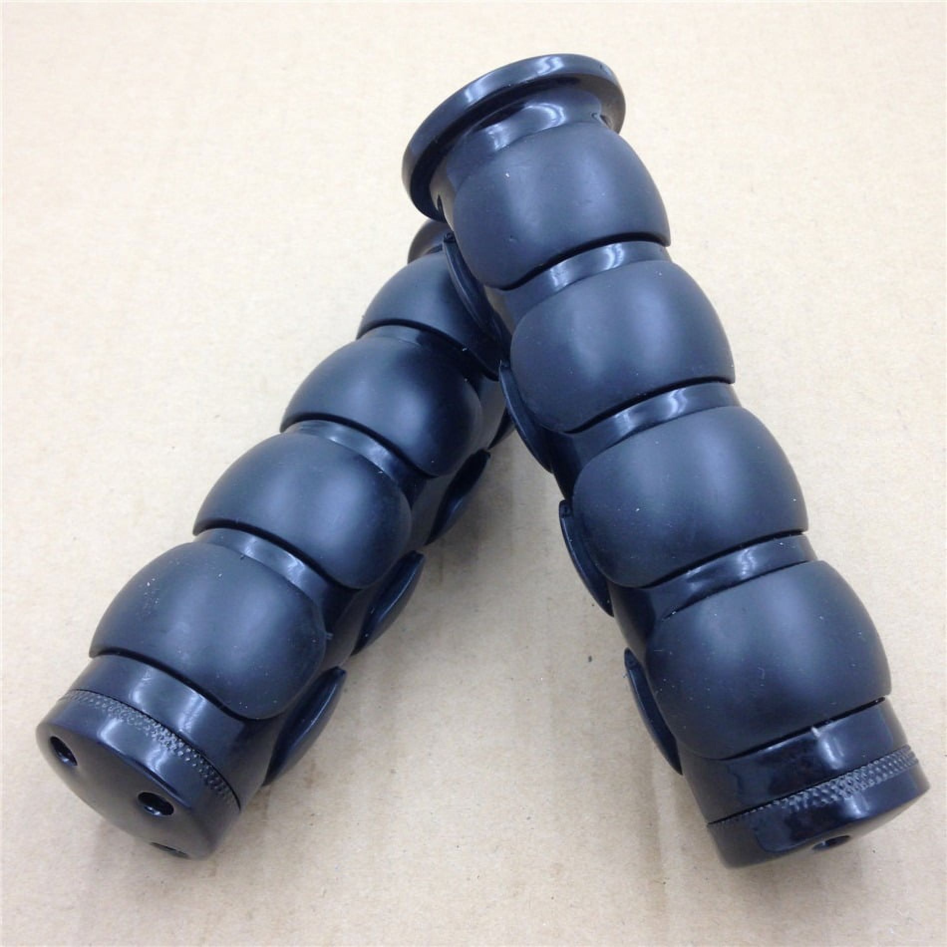 HTT-MOTOR Black Flat Top 1 Rubber Handlebar Grips For Harley Road King CVO Springer Deluxe/ Honda Magna 750/ Kawasaki Vulcan 1500 Classic