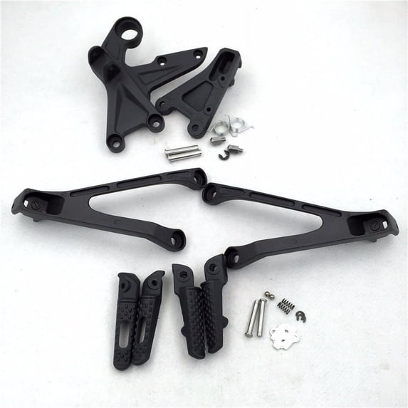 HTT-MOTOR Black Front Rear Foot Peg Brackets for 2008 2009 2010 2011 HONDA CBR 1000RR