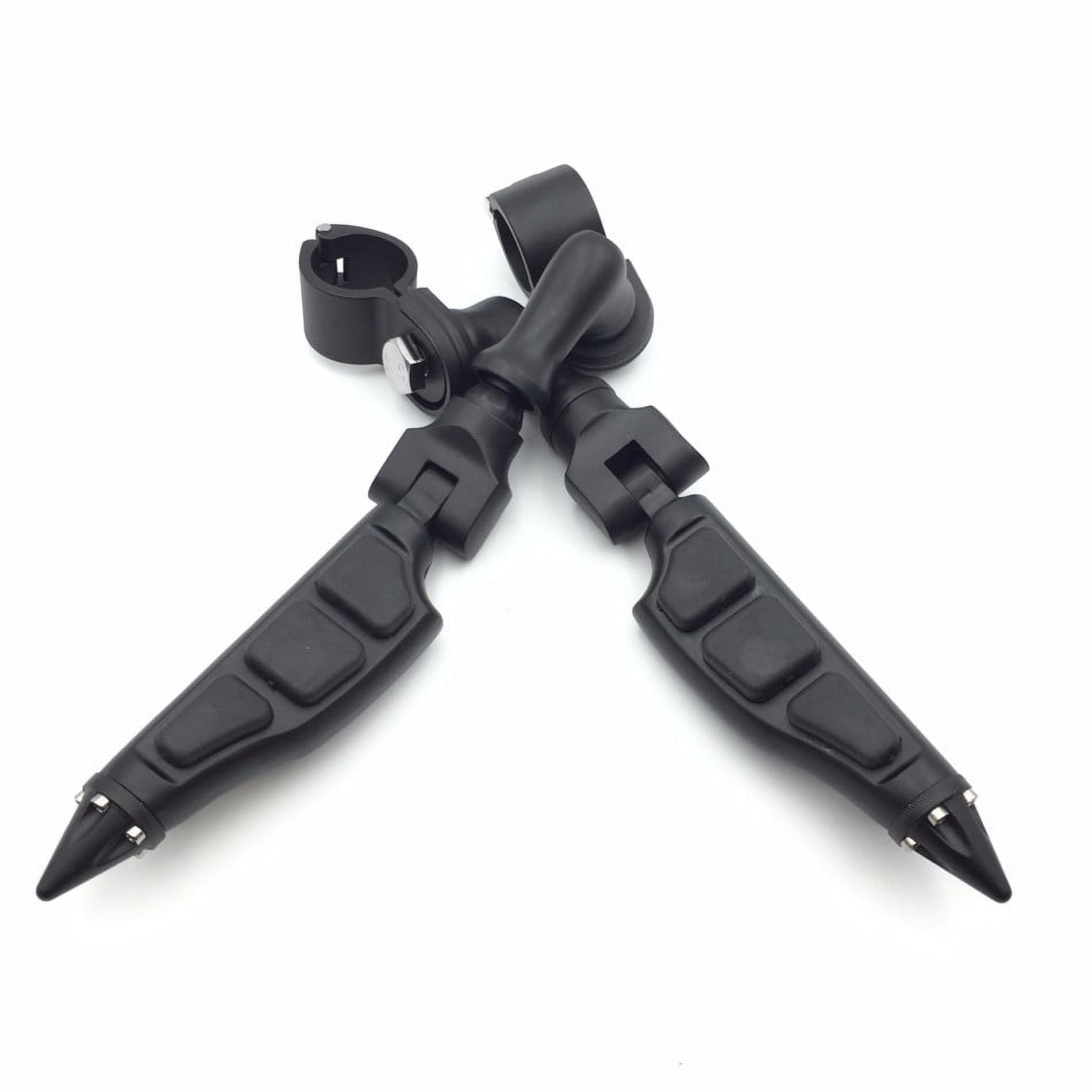 HTT-MOTOR Black Short Angled Adjustable Peg Mounting Kit Stiletto Shape ...
