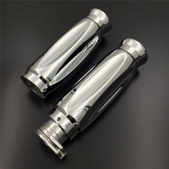 HTT-MOTOR Chrome 1" 25mm Handlebar Grips For Harley Davidson XL Sportster 883 1200/ Kawasaki Vulcan Classic Custom 900/ Honda GoldWing