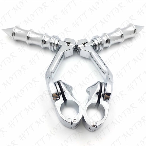 HTT-MOTOR Chrome 5" Long Foot Peg Kit 1.25" Engine Guard For CVO Limited FLHTKSE Honda